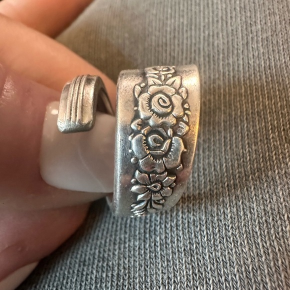 Vintage silver plate spoon ring - Picture 2 of 4